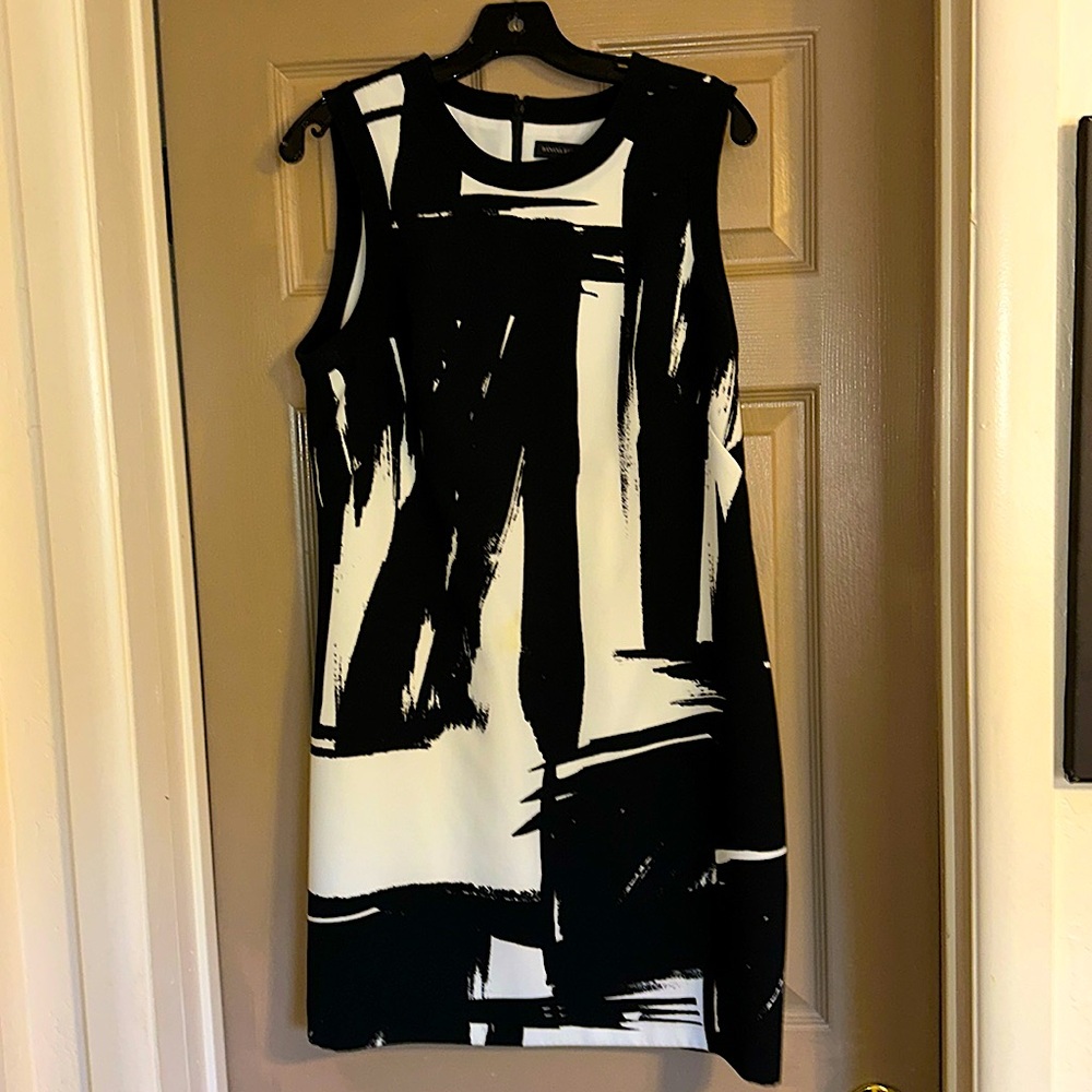 Banana Republic black & white dress, size 14
